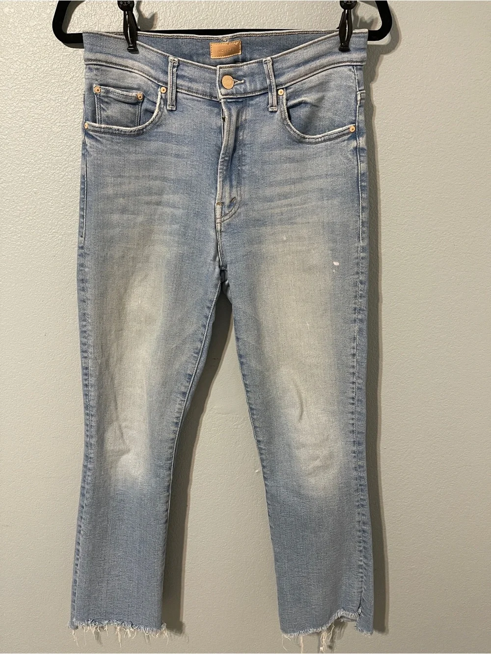 MOTHER Jeans The Insider Crop Step Fray Straight Leg Mid Rise Casual Size 29 - Picture 3 of 14